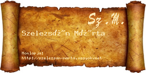 Szelezsán Márta névjegykártya