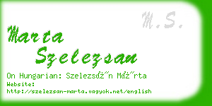 marta szelezsan business card